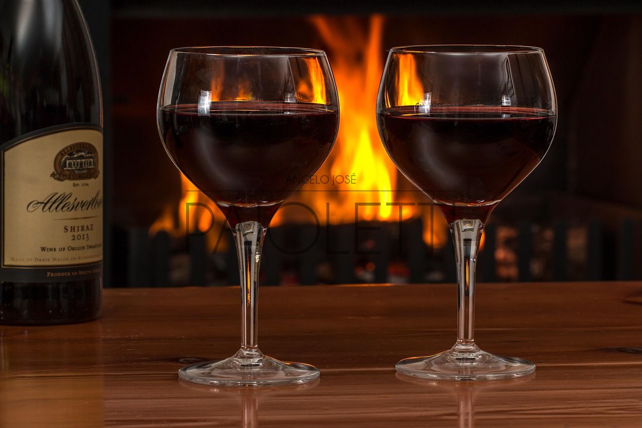 Lareira e vinho